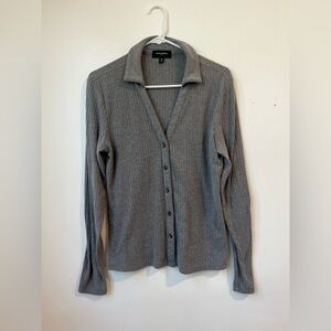Banana Republic Collared Gray Women's Sweater Size Medium
